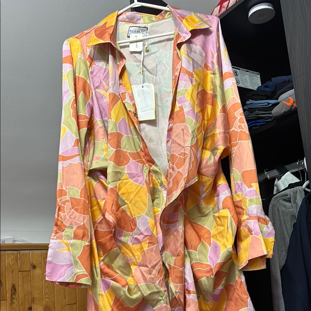 Colorful Floral Button-Up Shirt